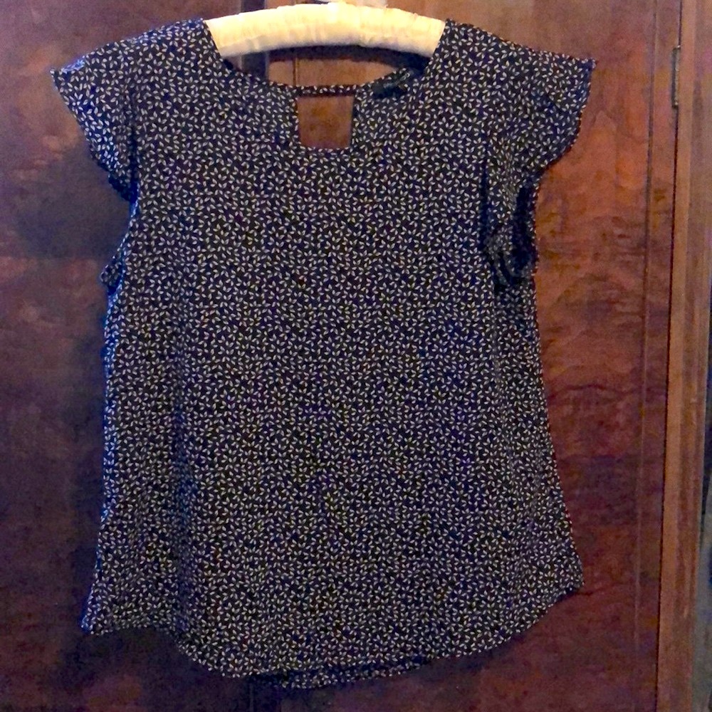 NWOT Ruffle Shoulder Blouse, Size S